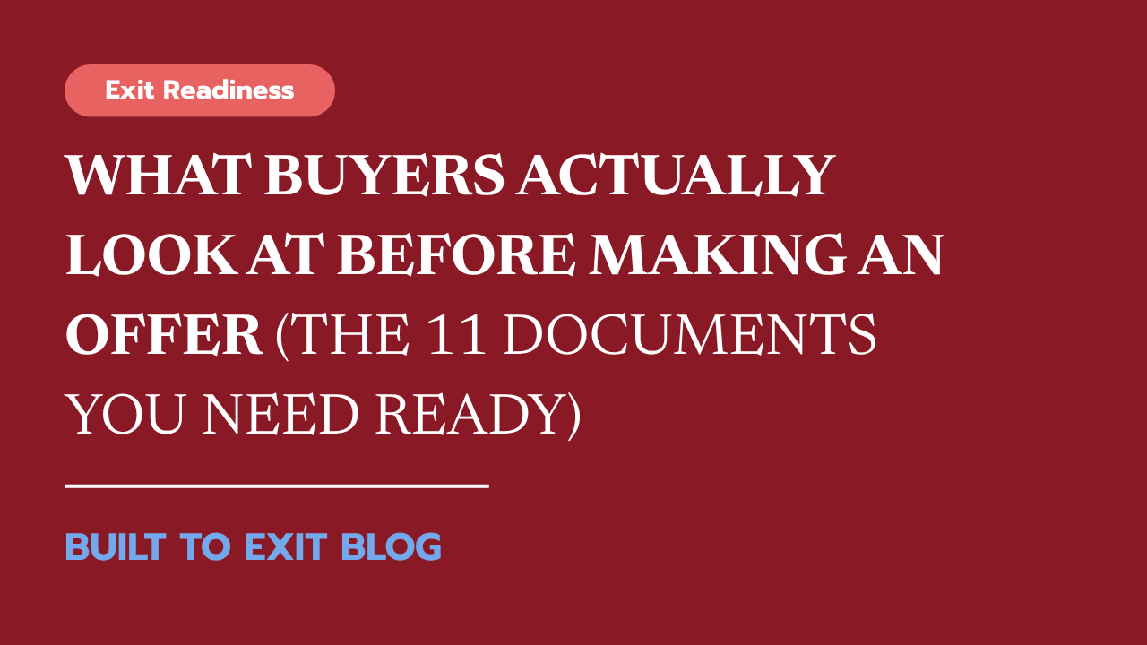 How to sell my business starts with being ready. Here are the 11 documents buyers ask for in due diligence, and why missing them kills deals or lowers offers.